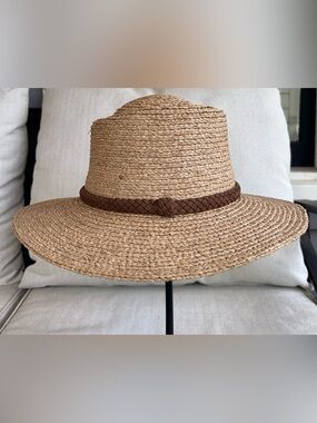 GIGI PIP Braided Straw Sun Hat in Tan